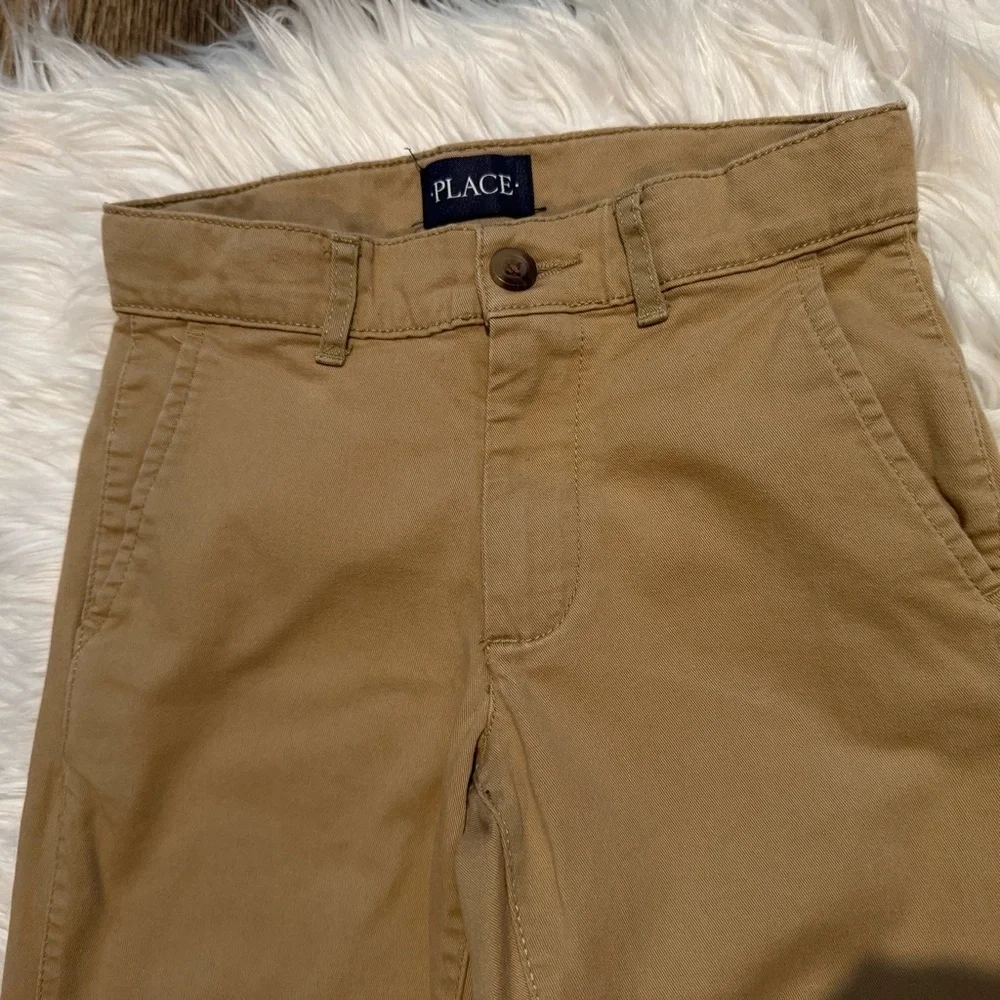 The Children’s Place Boys Khaki Chino‎ Pants Size 8 Slim Uniform Stretch